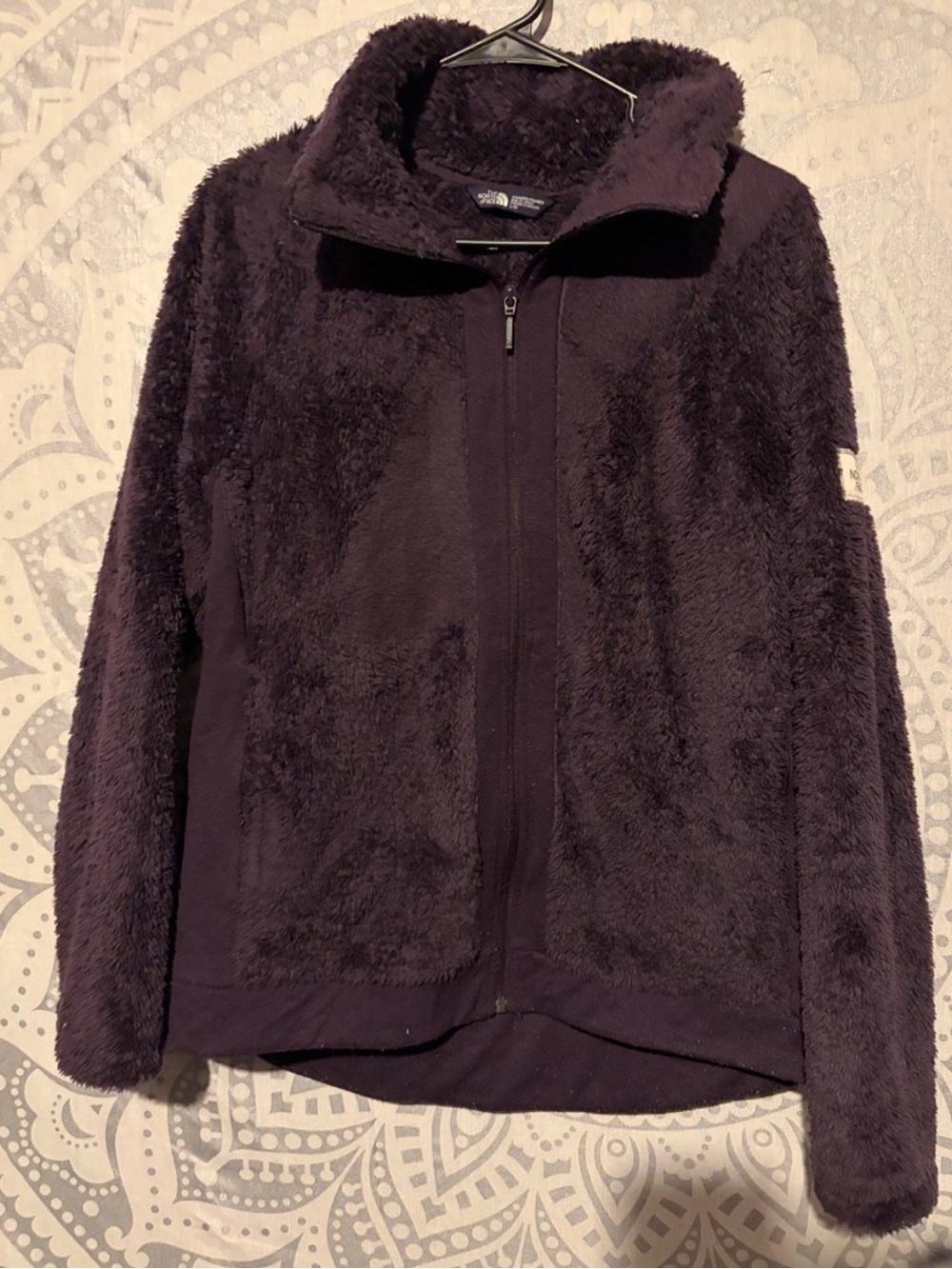 🔥 The North Face Osito Dark Purple Fuzzy Fleece Full Zip Jacket | Large 💜✨
